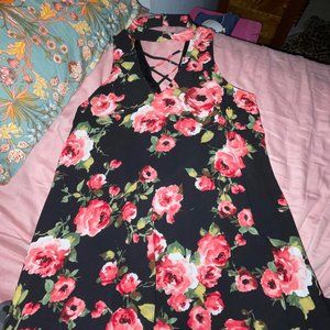 Andree by Unit Women's Black and Floral Dress